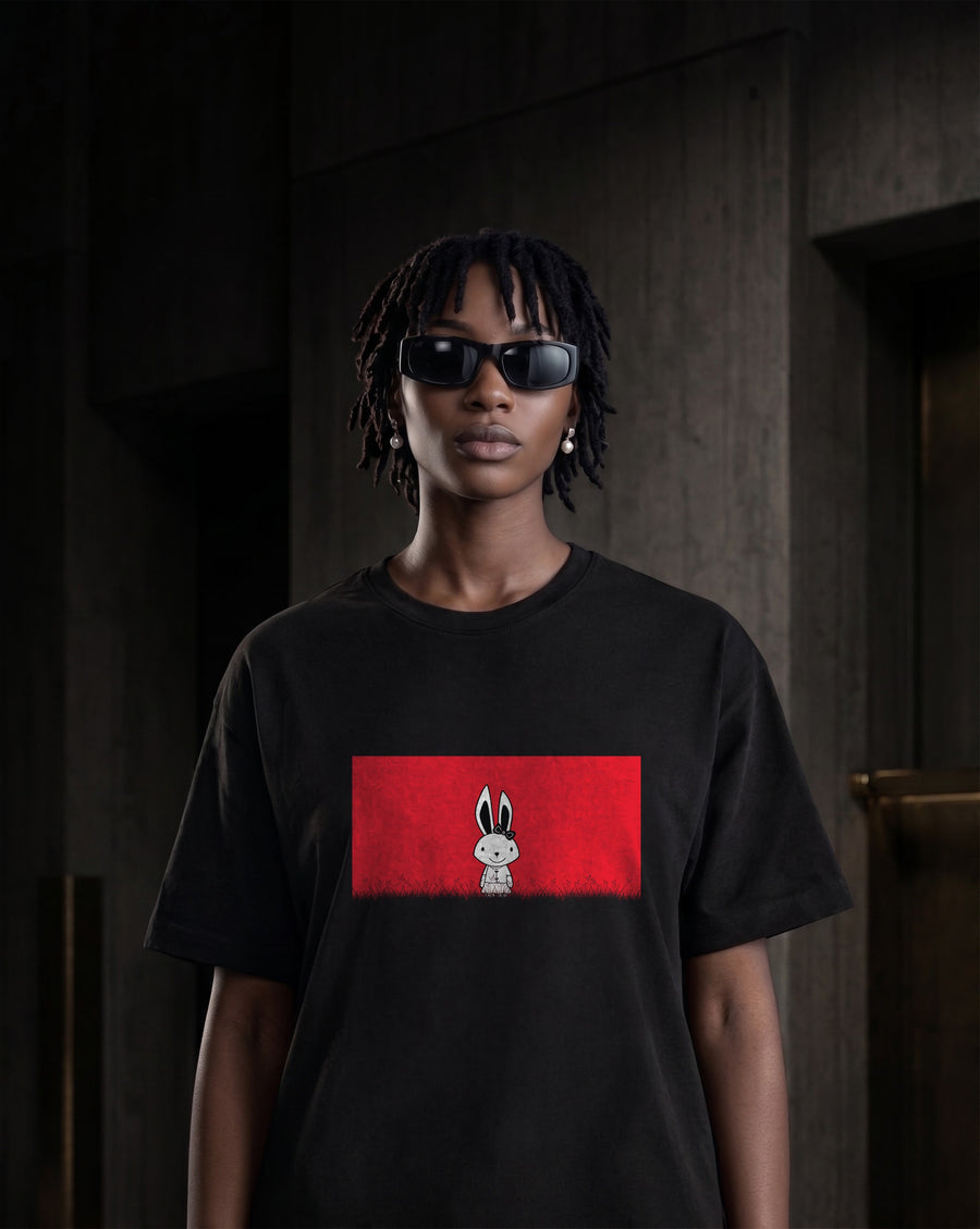 DEENA Classic Rabbit Women’s Black Tee