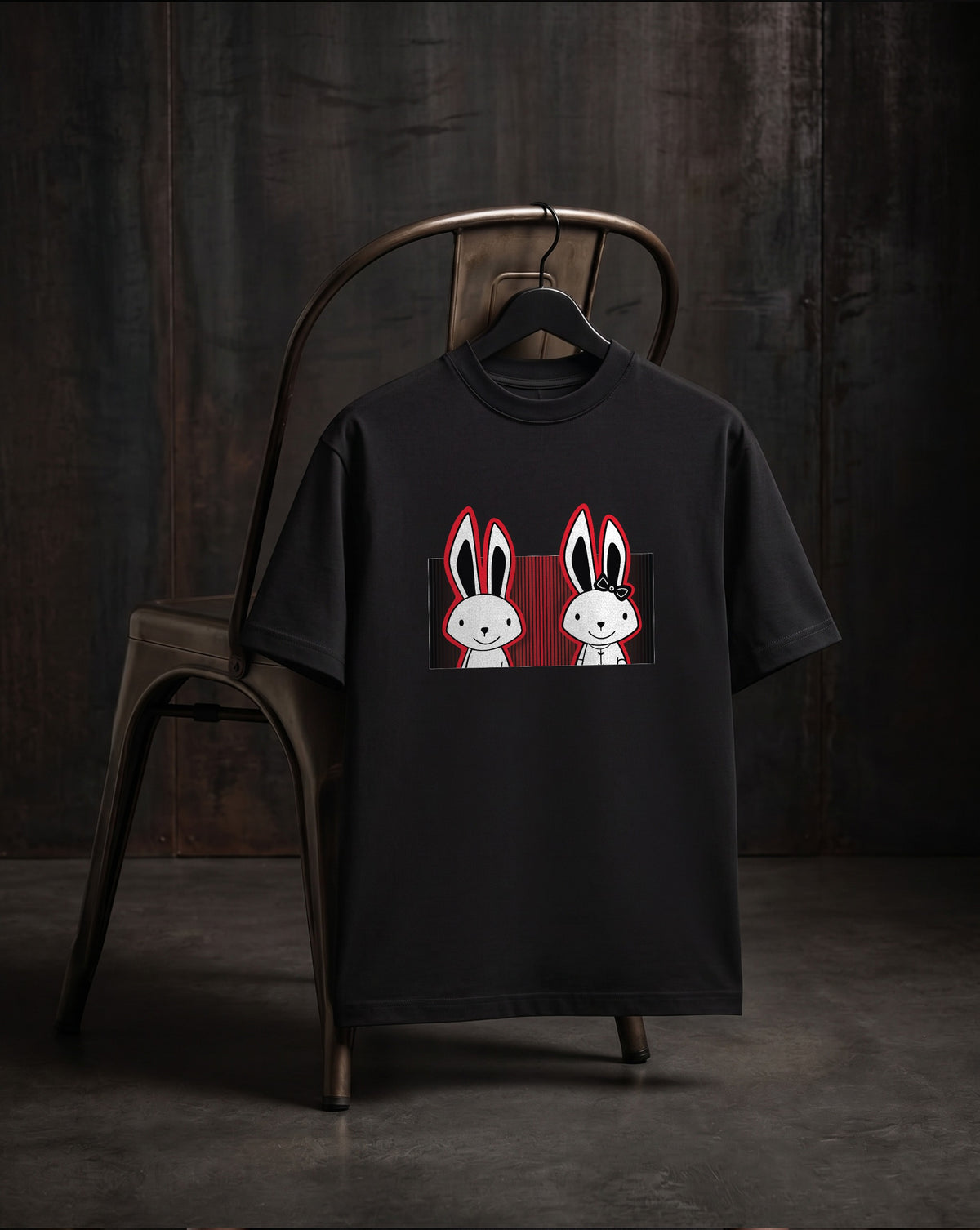 DEENA Classic Rabbit Women’s Black Tee