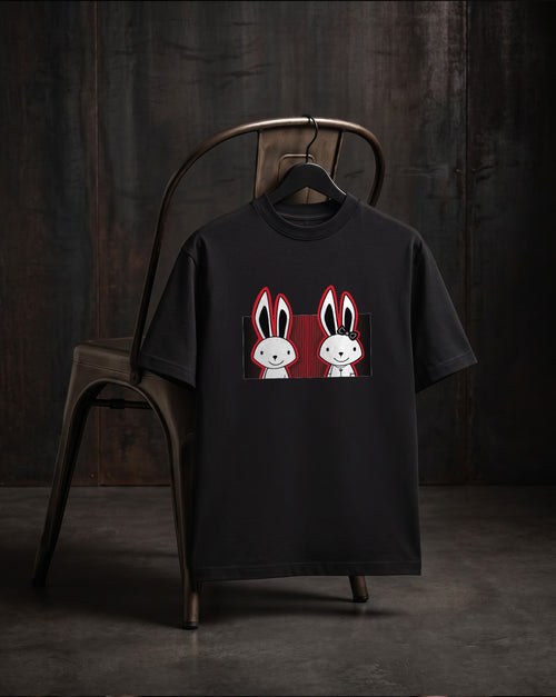 DEENA Classic Rabbit Women’s Black Tee